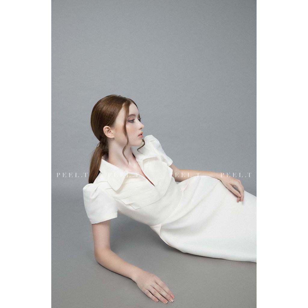 PEEL.T - Laverna Dress - Đầm baby cổ sơ mi tay phồng thiết kế đi chơi, dự tiệc, công sở