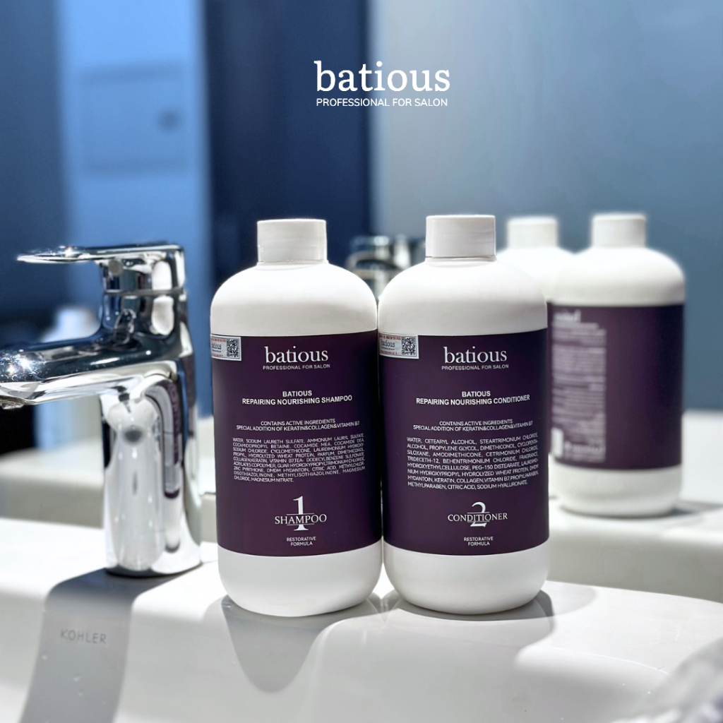 Cặp Dầu Gội Xả Batious Ngăn Ngừa Giảm Rụng Tóc. Dầu Gội Xả Mượt Tóc, Nhanh Mọc Tóc Nhanh  Chai 500ml-960ml(Nhập Khẩu Chính Gạch)