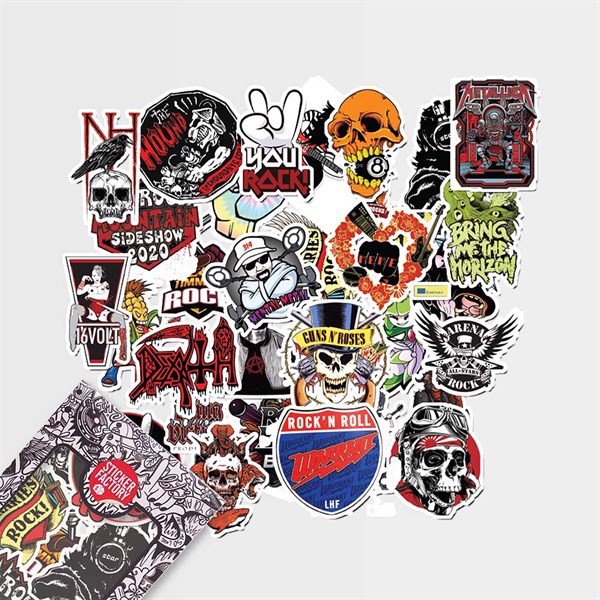 Rock - Set 30 sticker hình dán