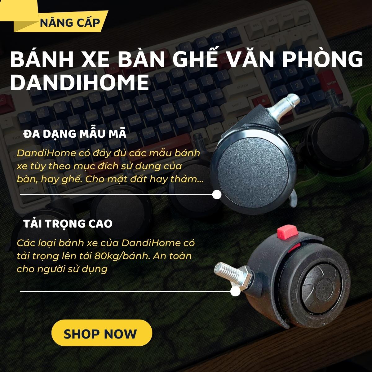 [XẢ KHO] Bánh xe bàn ghế văn phòng, ghế công thái học, ghế xoay DandiHome