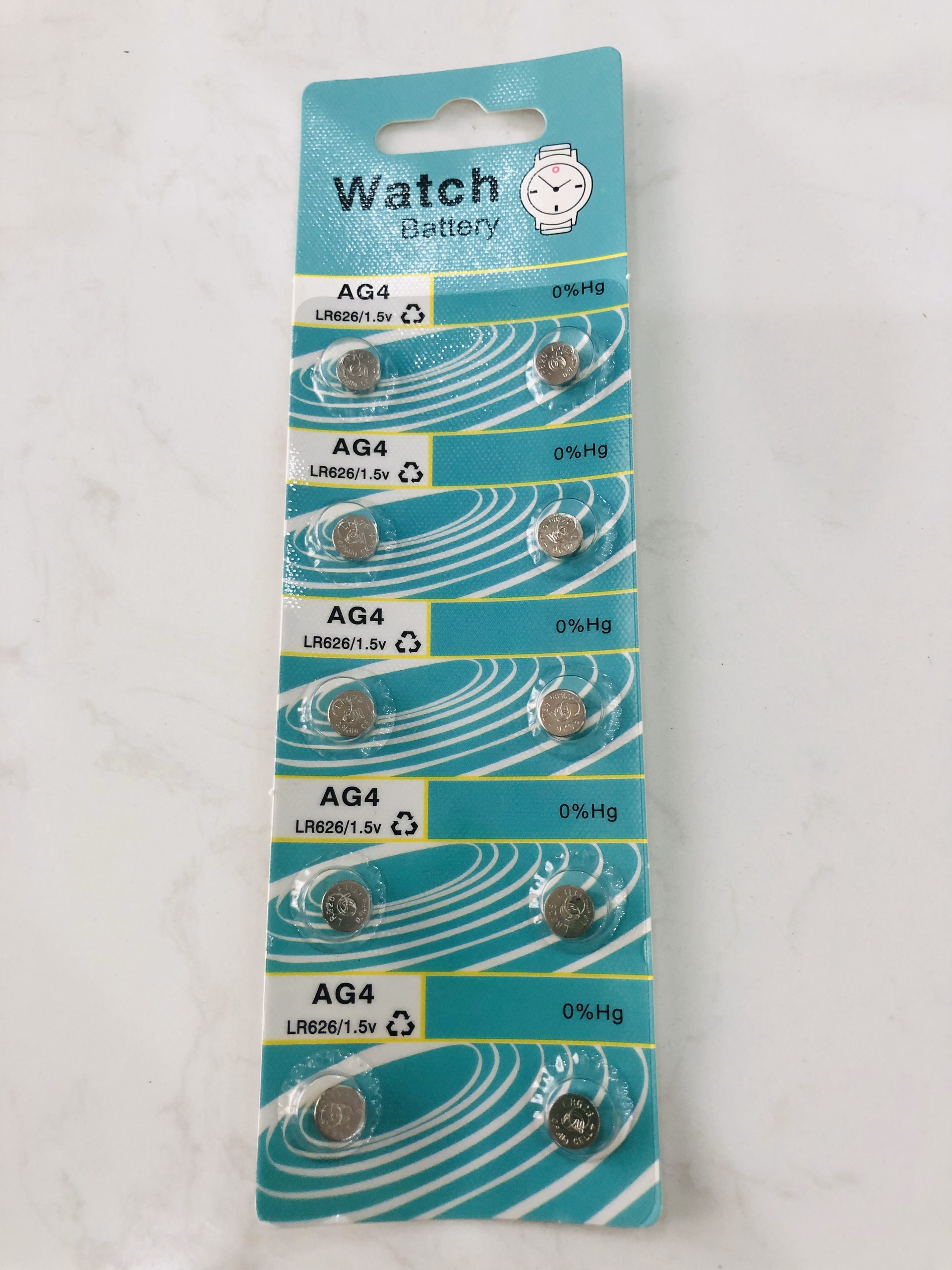 Vỉ pin đồng hồ phổ thông AG4 - 626 - 377A ,phù hợp cho nhiều loại đồng hồ phổ thông hoặc đồ chơi.