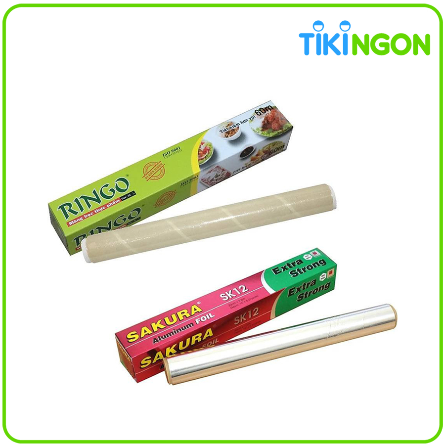 Combo 2 loại: Màng Bọc Thực Phẩm R60 và Nhôm lá mỏng Sakura SK12