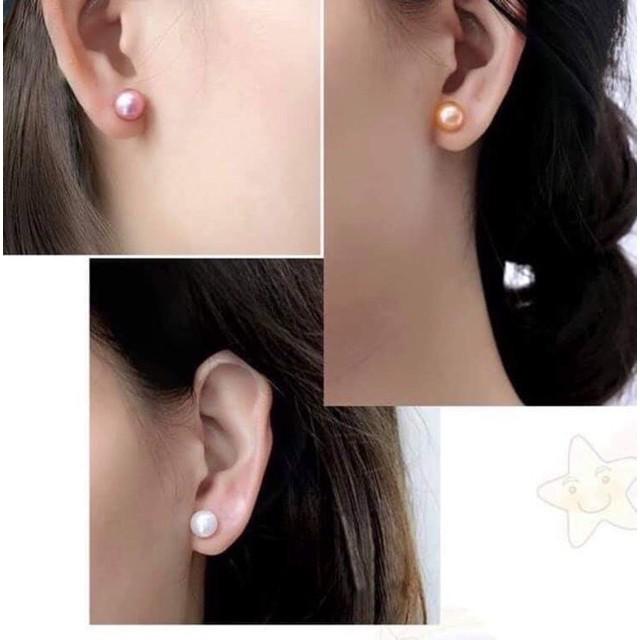 Nụ trai bạc ta hàng cao cấp,bông tai nụ trai đẹp