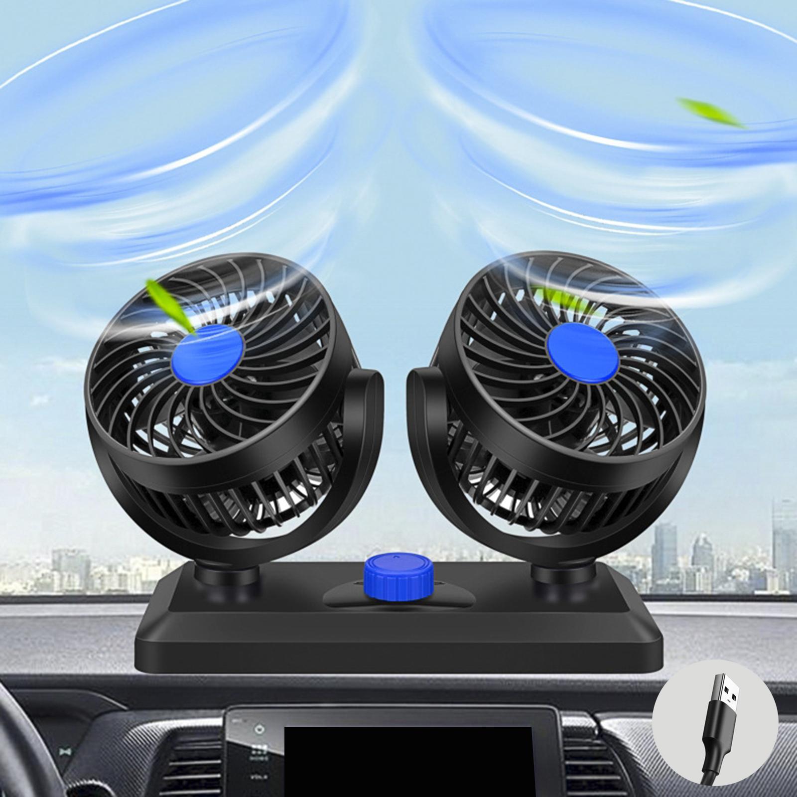 Car Fan Auto Cooling Fan Keep Air in Vehicle Fresh and Degree Rotatable Strong Wind Circulation Fan for Boat