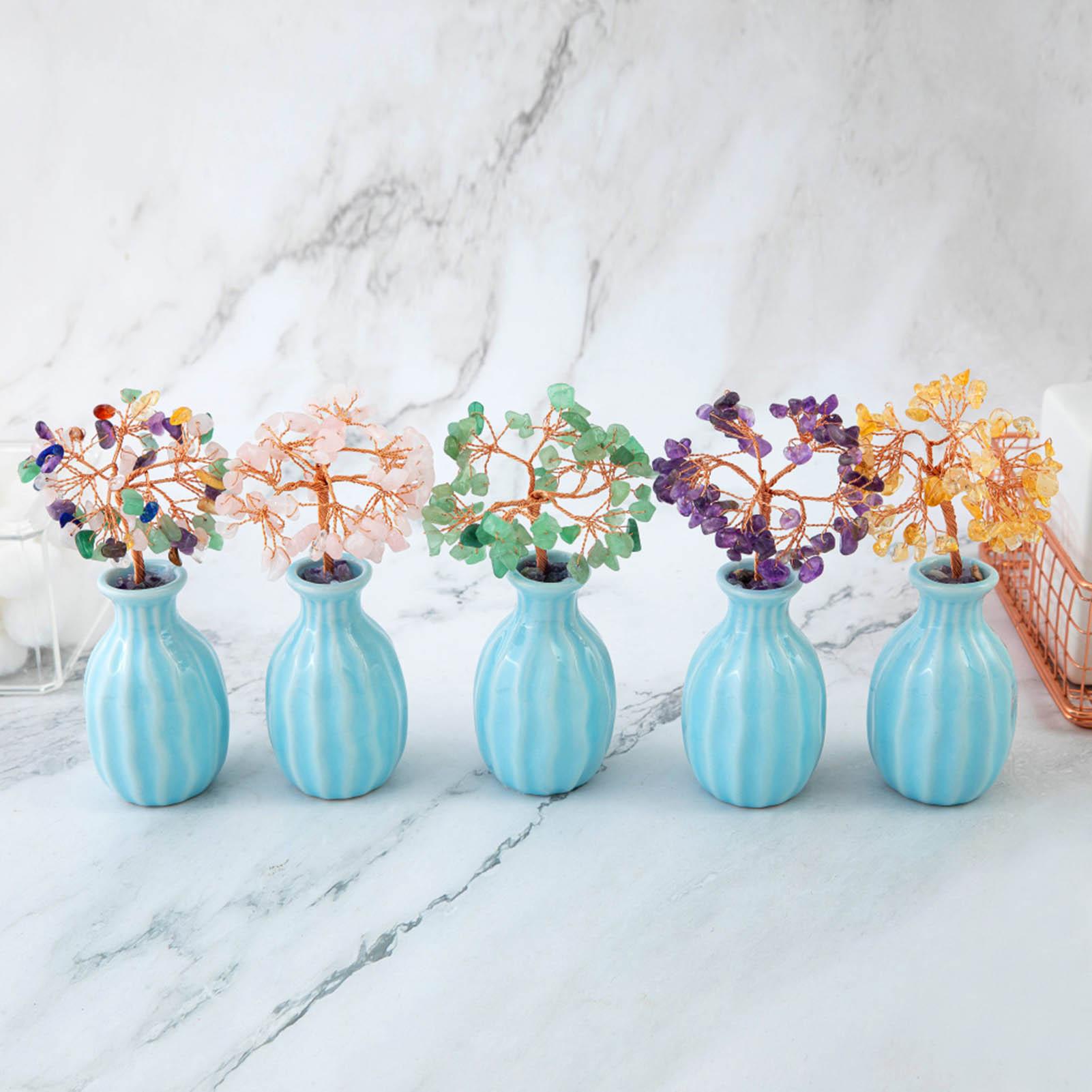 Bình gốm cây tiền bằng dây đồng trang trí