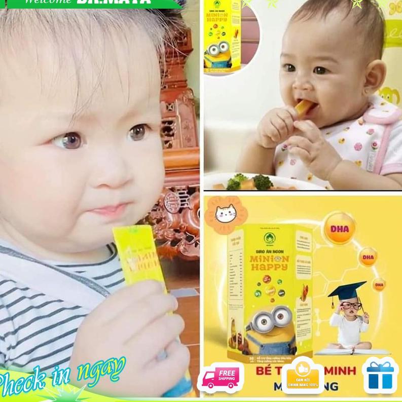 Siro ăn ngon MINION HAPPY DR.MAYA 30 Gói hỗ trợ bé ham ăn, tiêu hóa tốt, chống suy dinh dưỡng