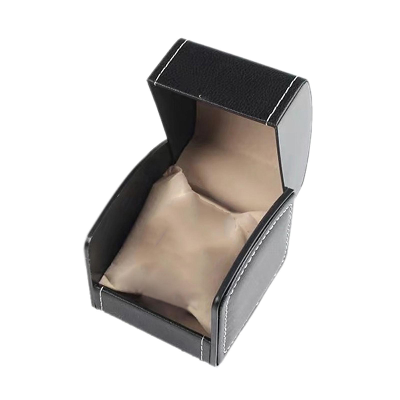 Premium PU Leather Watch Case Storage Holder Organizer Bracelet Black
