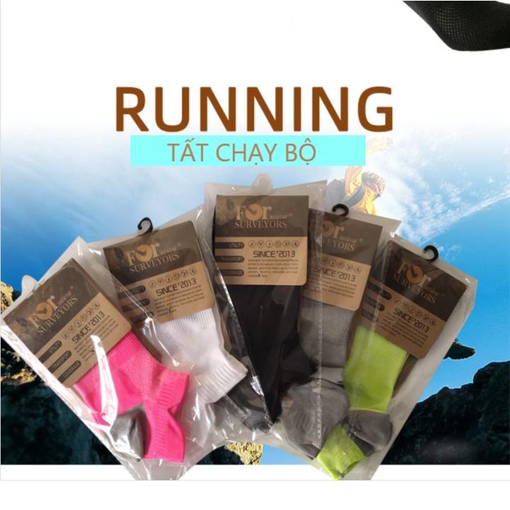 Tất vớ chạy bộ FOR cổ ngắn thể thao nam nữ, chống trươn trượt hàng dệt kim xuất khẩu 001