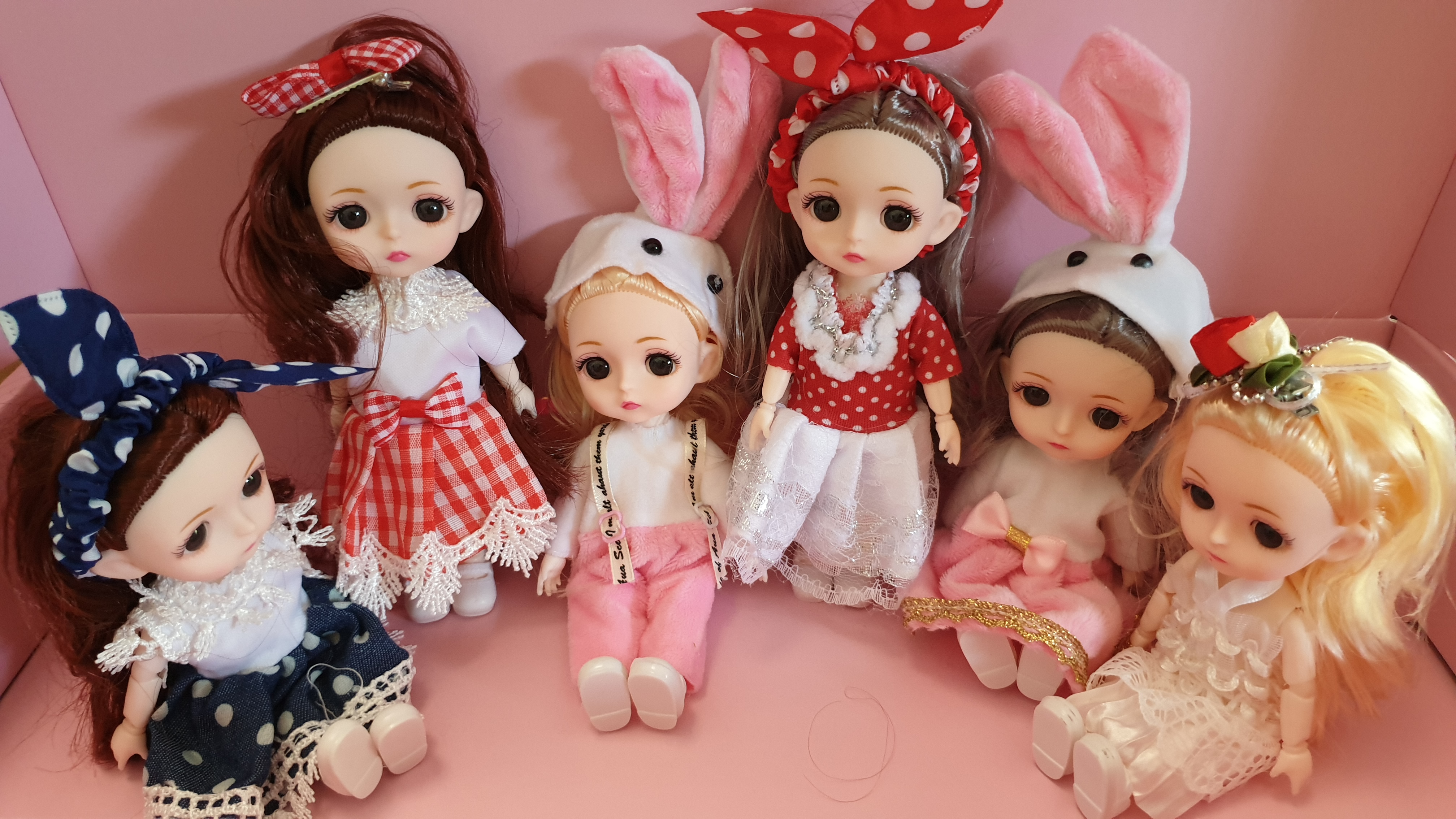 Búp Bê Elsa Anna Hộp 6 Búp Bê Chibi Hàng Cao Cấp Cho Bé Gái