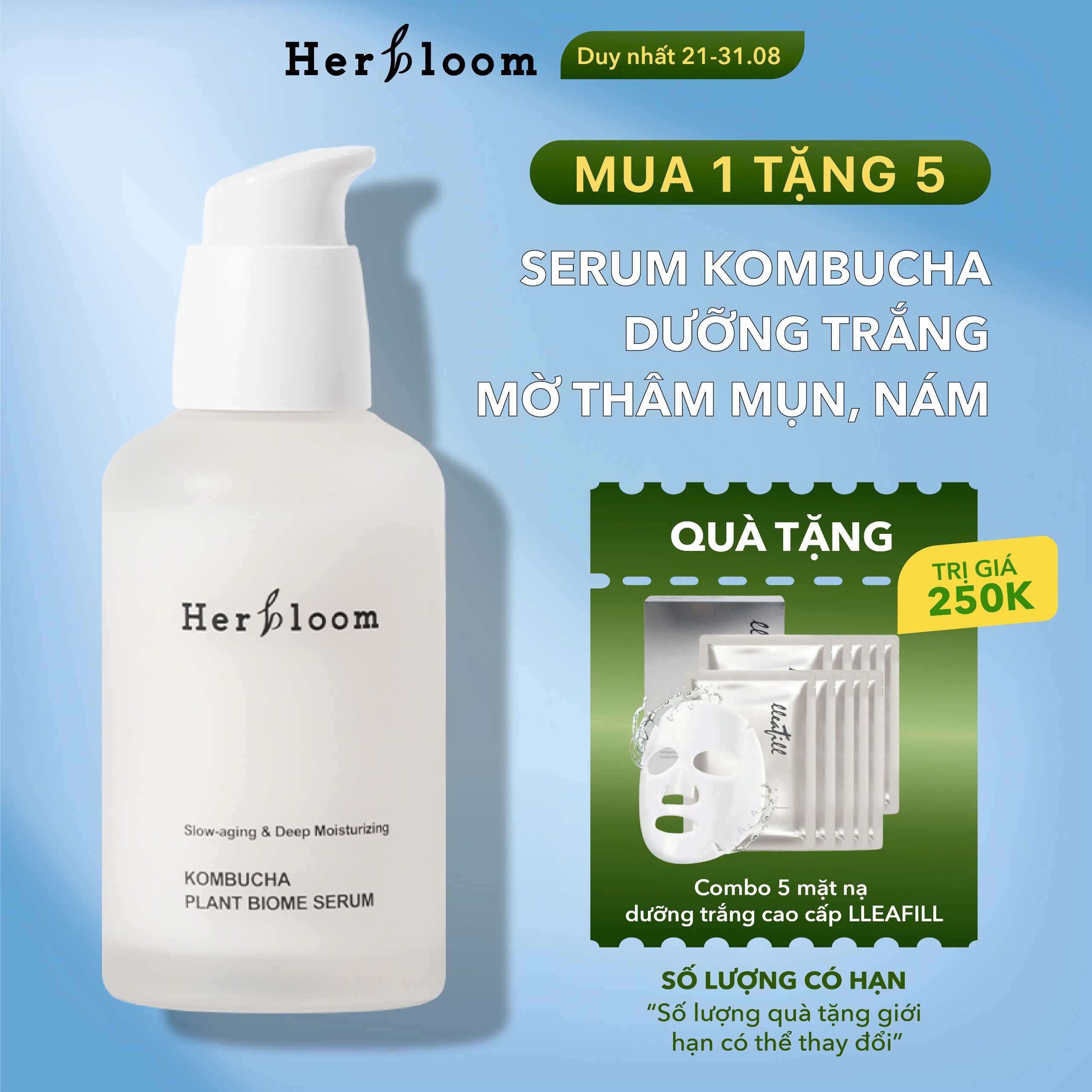 Serum Herbloom Chiết Xuất Thực Vật Hữu Cơ Kombucha Plant Biome 50ML
