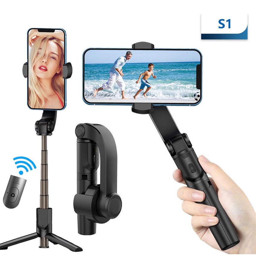 Tay cầm chống rung điện thoại selfie có Bluetooth