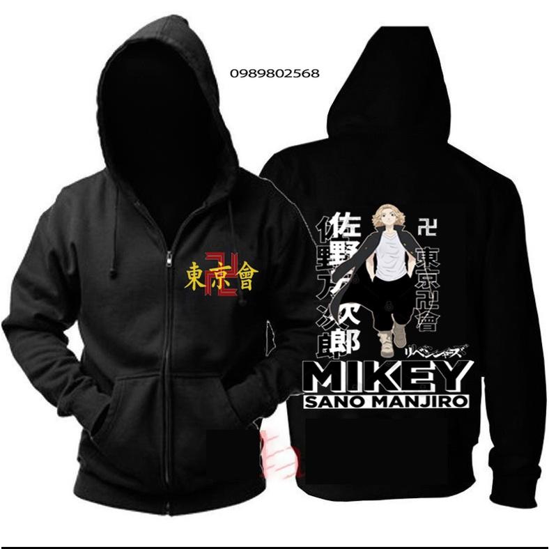 NEW BST ÁO KHOÁC ÁO HOODIE HÌNH TOKYO REVENGERS MIKEY, MANJIRO , SANO DRAKEN ANIME KÈM QUÀ TẶNG