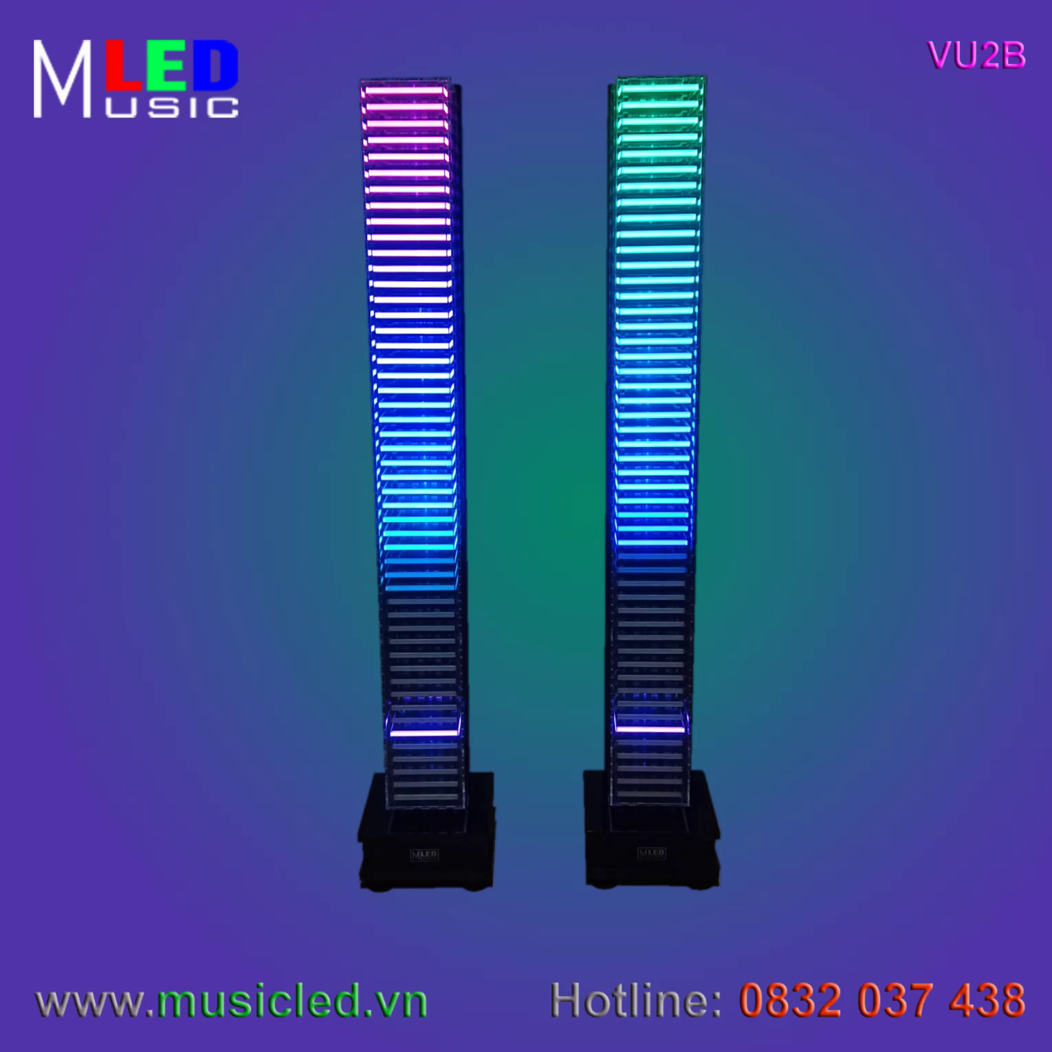 Đôi đèn Music LED nháy theo âm lượng nhạc cỡ lớn
