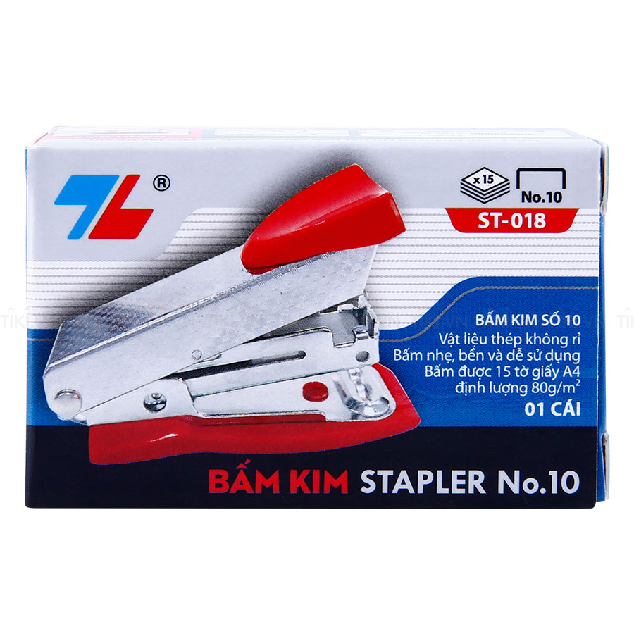 Hộp 12 Bấm Kim Số 10 Thiên Long ST - 018 (Màu Ngẫu Nhiên)