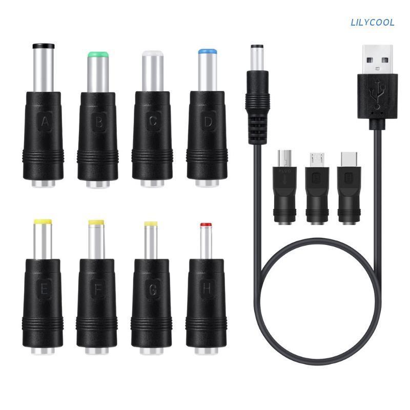 Dây Cáp Sạc Chuyển Đổi 11 Trong 1 5v Usb Sang Dc 5.5x2.1mm Chuyên Dụng Cho Loa / Điện Thoại