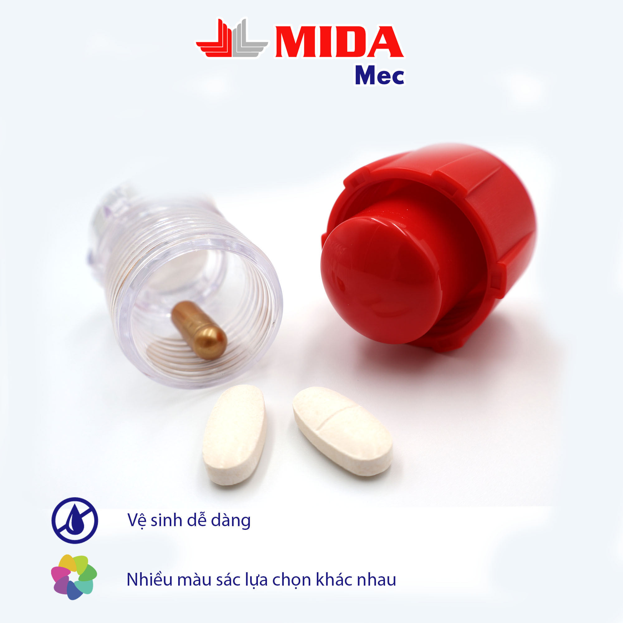 Dụng cụ nghiền thuốc MidaMec - Màu vàng