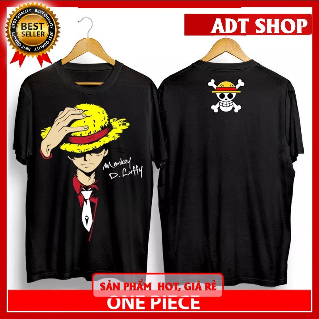 Áo Thun In Hình Monkey D. Luffy 2 Mẫu áo Đen Cực Đẹp, Cực Chất - Áo Thun One Piece