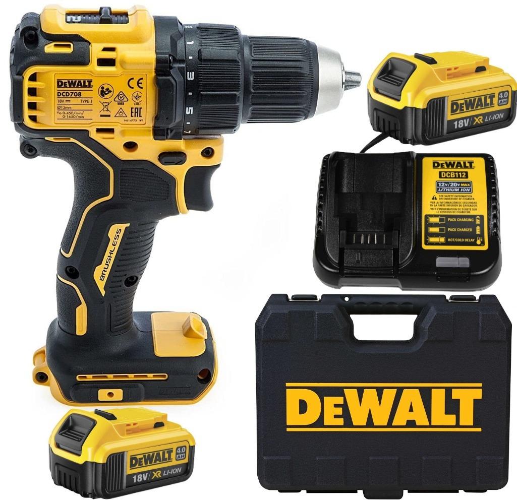 MÁY KHOAN PIN CẦM TAY 20VMAX/BL (1,5MM - 13MM) DEWALT DCD708M2- HÀNG CHÍNH HÃNG