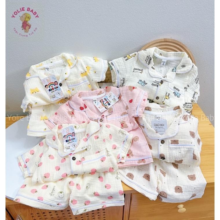 Bộ quần áo bé gái chất liệu xô muslin mềm mát cho bé diện hè 5kg đến 15kg