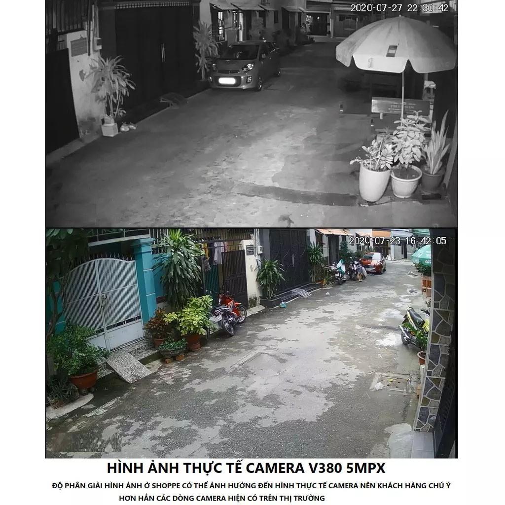 Camera Ngoài Trời Xoay 360 Độ V380 pro V008 5.0Mpx Đàm Thoại 2 Chiều - Sử Dụng Tiếng Việt - Hàng Nhập Khẩu
