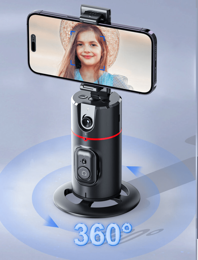 Giá đỡ điện thoại P02 thông minh AI tự động xoay 360° theo dõi khuôn mặt có remote hỗ trợ chụp hình, quay phim, ...