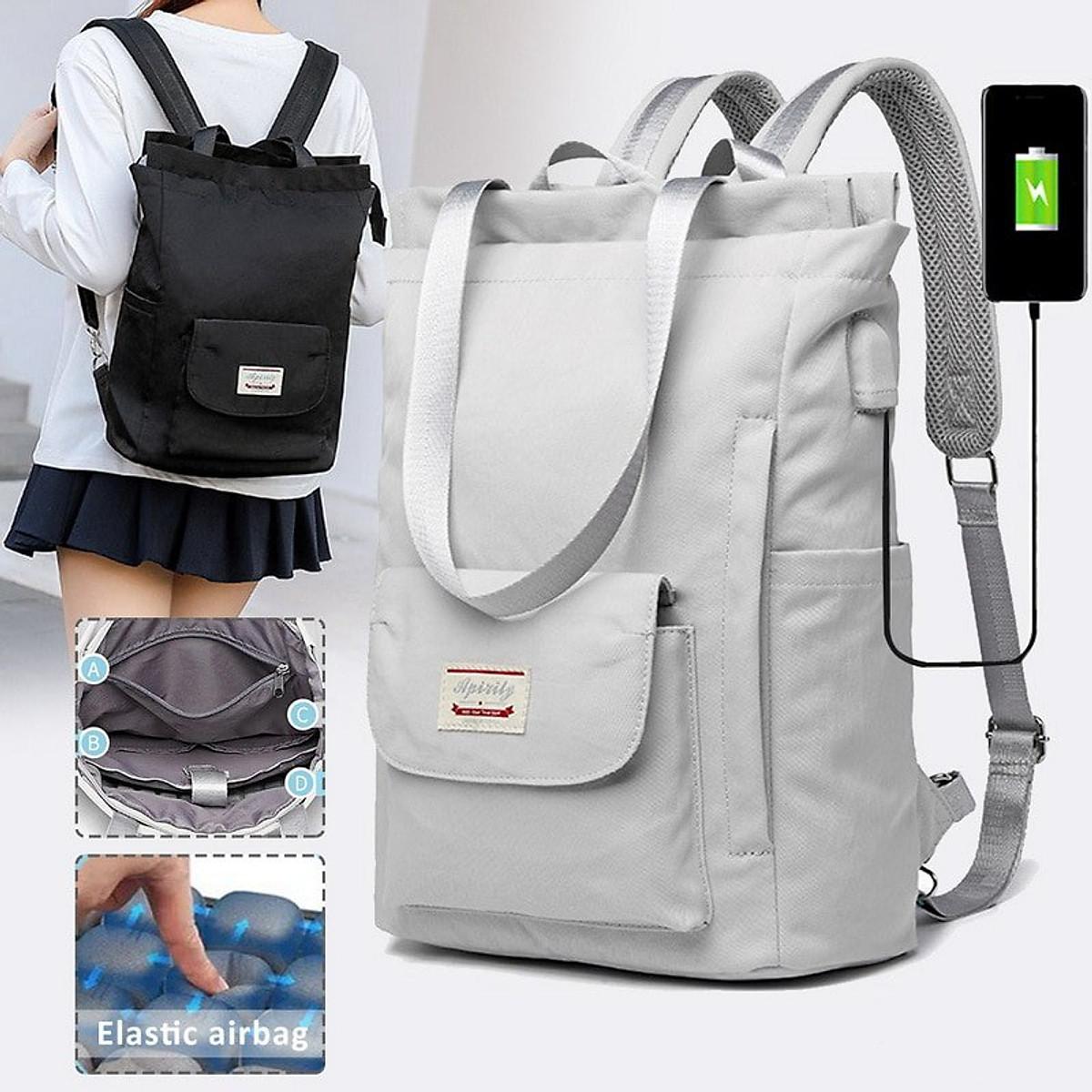 Ba lô Aprily Oxford đa năng chống nước dung lượng cao USB