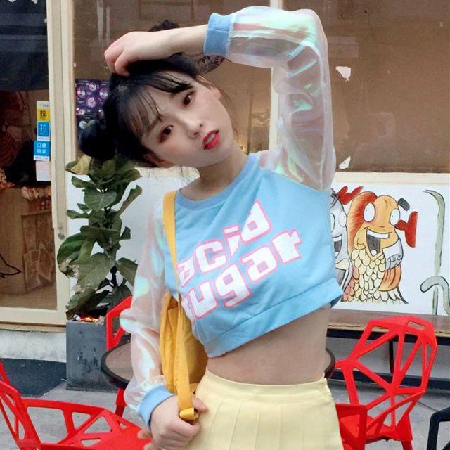 Croptop tay phối lụa