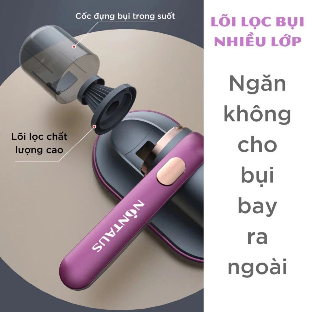 Máy Hút Bụi Giường Nệm Không Dây, Lực Hút 10.000PA Diệt Khuẩn UV &amp; Mạt Bụi, Hút Lông Chó Mèo Hiệu Quả - HÀNG CHÍNH HÃNG MINIIN