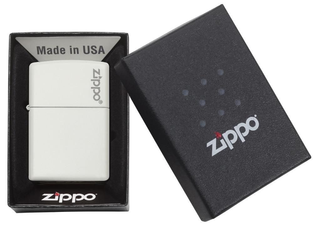 Bật Lửa Zippo White Matte With Logo 214ZL