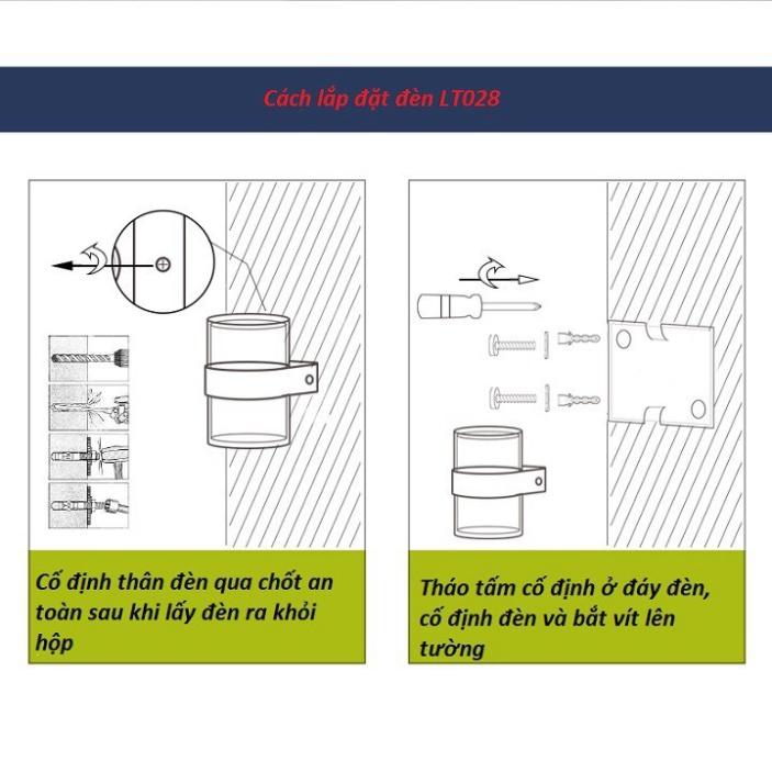 Đèn tường tô điểm hình khối, gắn trong căn nhà hoặc ngoài thiên nhiên - LT028