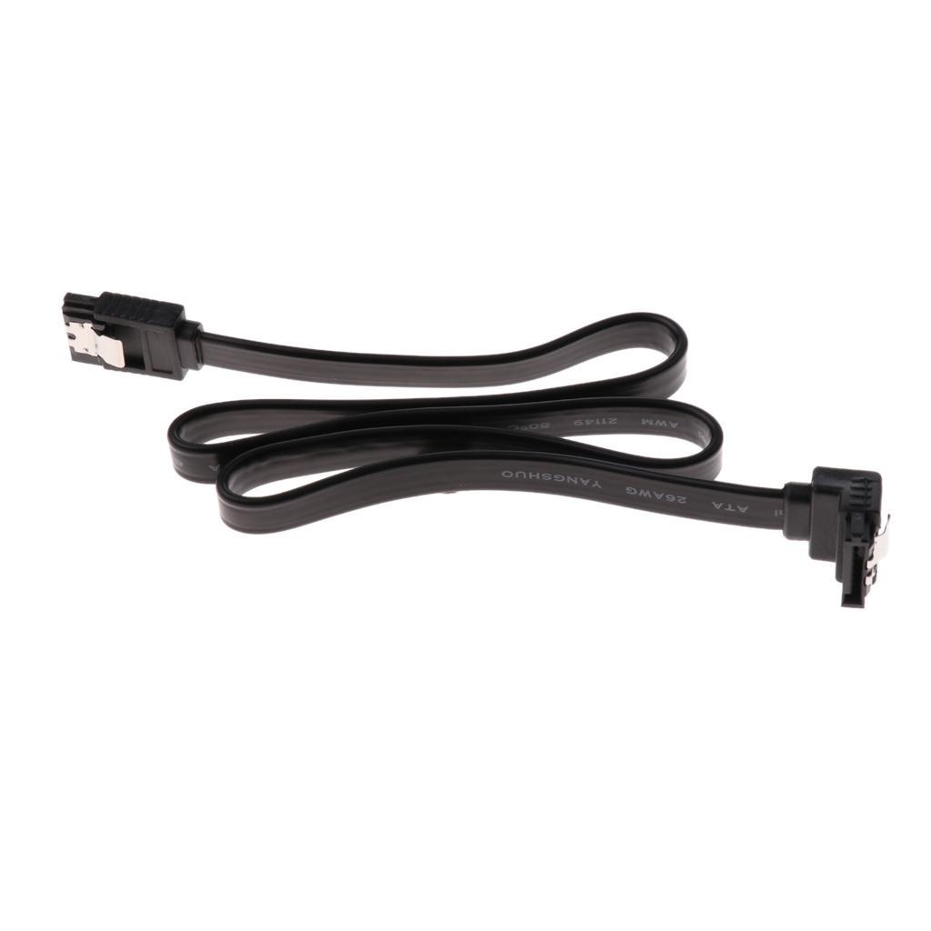 SATA3.0 III Cable 90° 6Gbps Straight To Right HDD SSD Data Cable 50cm Cord