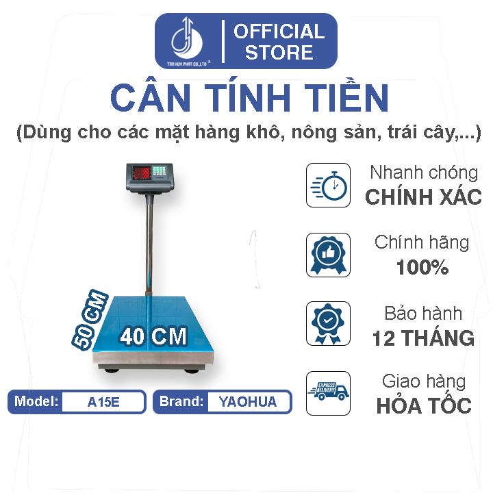 Cân Điện Tử Tính Tiền A15E-40X50CM