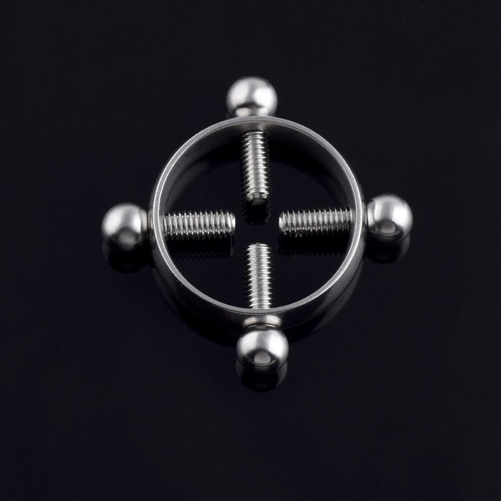 2pcs Stainless Steel Adjustable Screw Circle Barbell Piercing