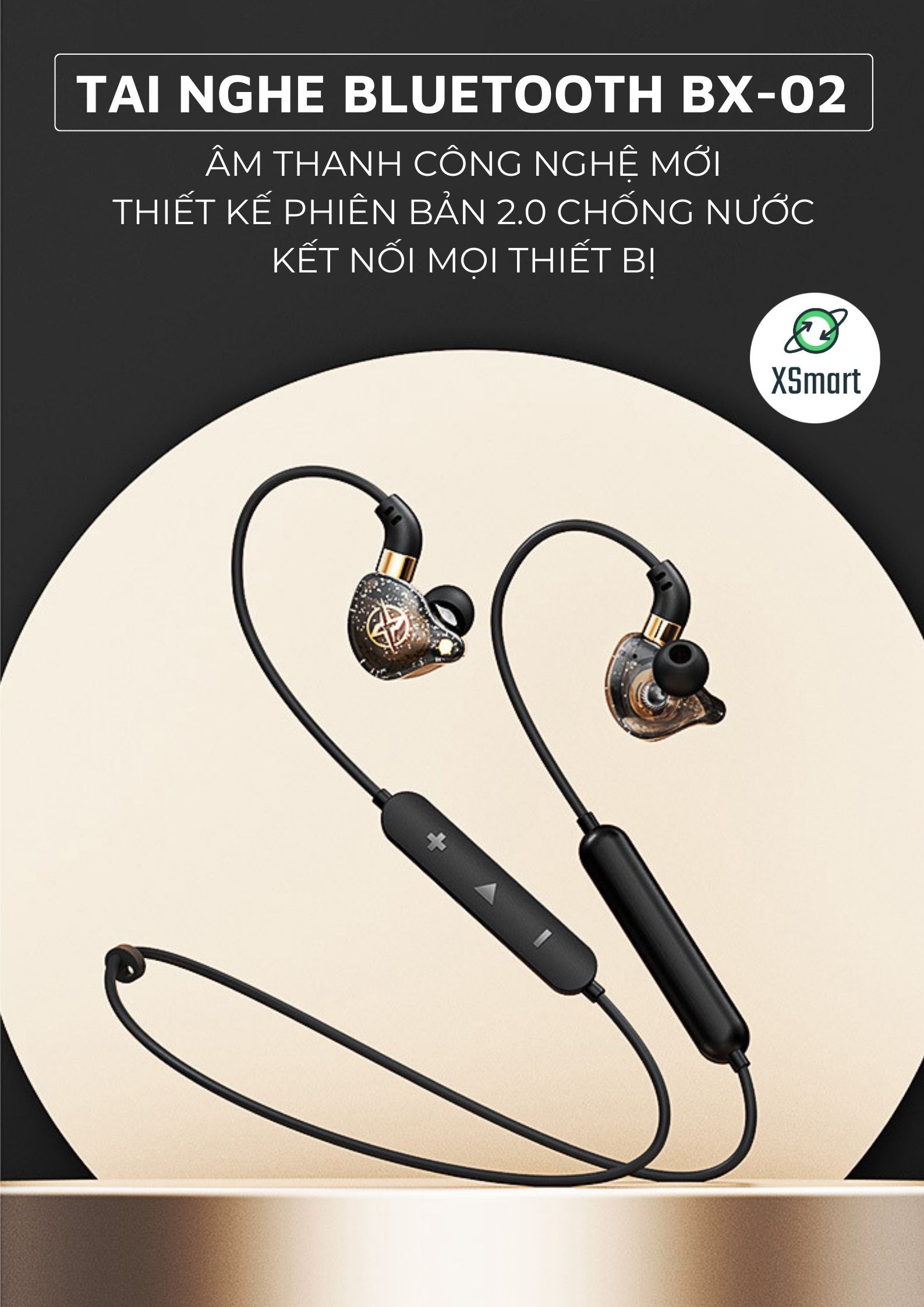 Tai Nghe Bluetooth Không Dây Thể Thao BX-02 Phiên Bản Mới Âm Thanh BASS Sâu, Có Mic-Hàng Chính Hãng