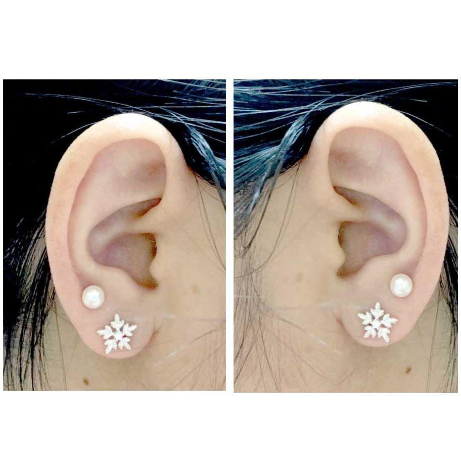 Bông tai bạc nữ chốt đeo sát tai 100% chất liệu bạc thật không xi mạ trang sức Bạc Quang Thản - QTBT16