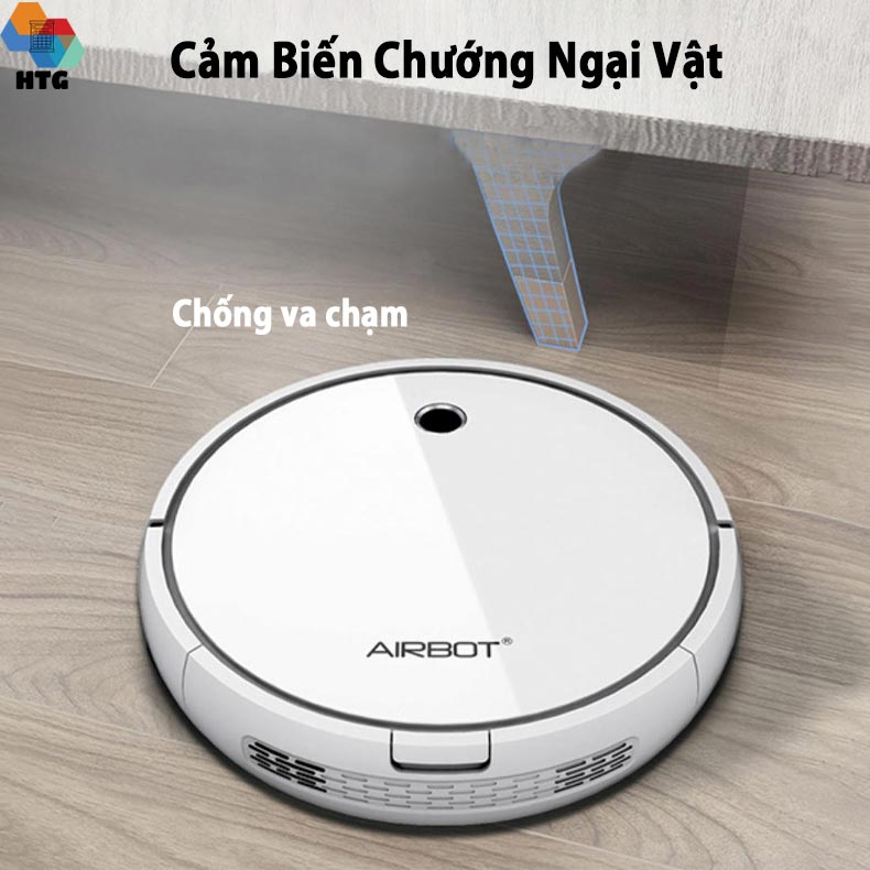 Robot hút bụi airbot OUSI-A500 Sở Hữu 3 In 1, Hút Quét Và Lau Sạch Sâu, Lập Kế Hoạch Hoạt Động Kết Nối Ứng Dụng Qua Điện Thoại, Hàng Chính Hãng