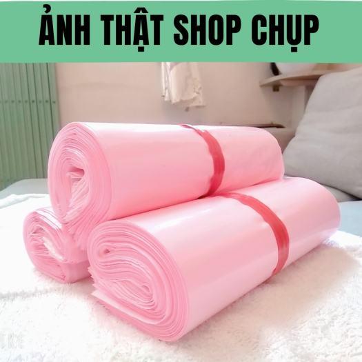 Túi gói hàng niêm phong màu Hồng Pastel cao cấp có keo dán hàng có sẵn nhiều size