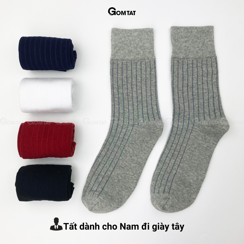 Hộp 5 đôi tất đi giày tây nam mẫu gân chìm, vớ nam công sở chất liệu cotton cao cấp hút ẩm thoáng khí - GOM-TAYGANCHIM-CB5