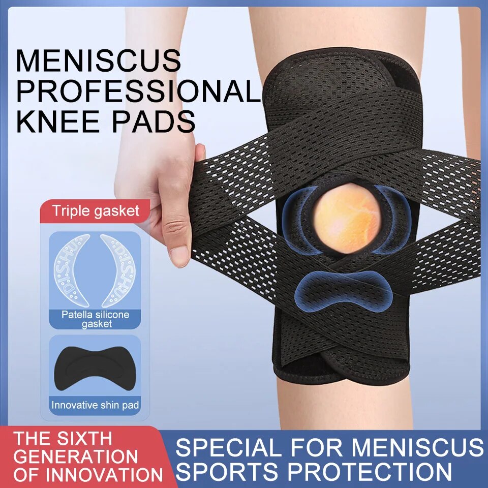 Đai bảo vệ đầu gối thể thao Sports Kneepad Men Women Pressurized Elastic Knee