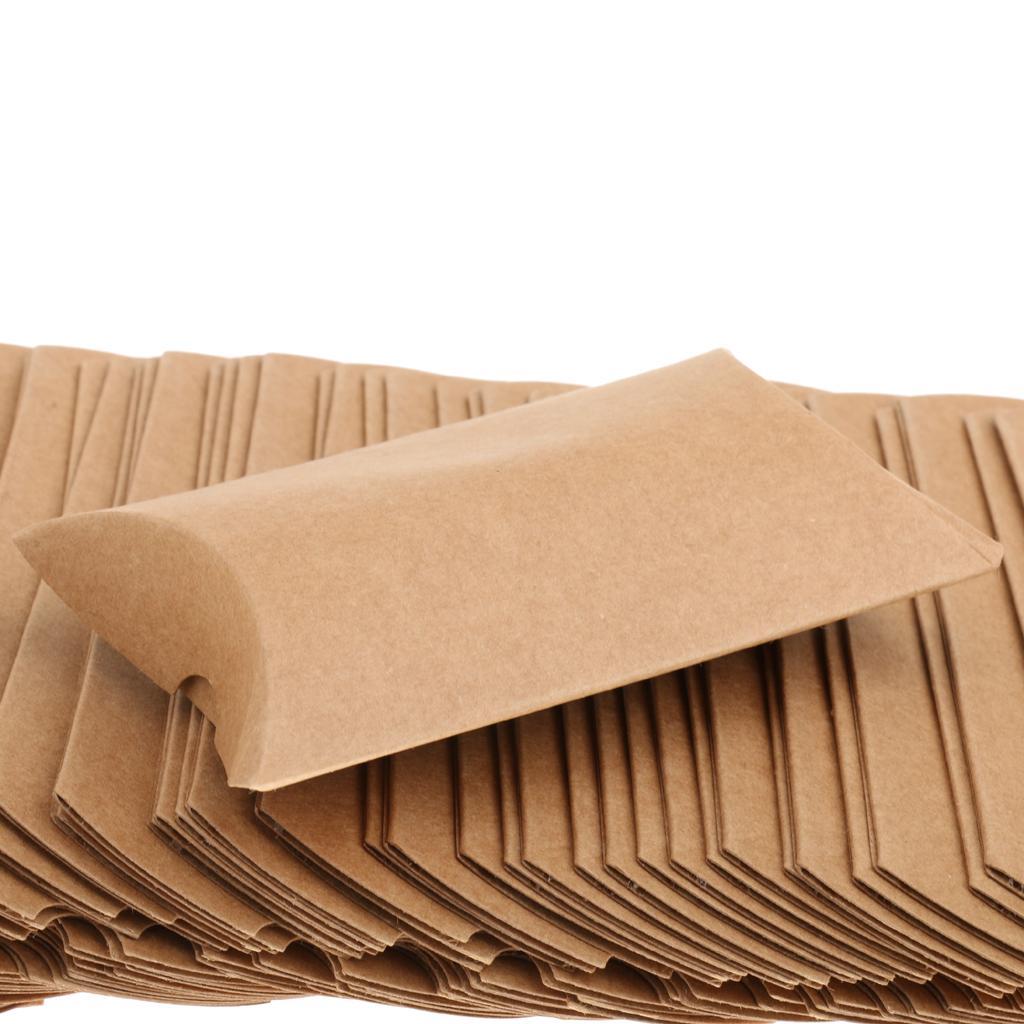 Kraft Candy Pillow Boxes Gift Boxes Wedding Party Favor Pack of 50