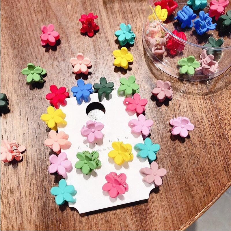 SET 14 - KẸP MINI HOA NHÍ HOẶC TRÒN MIX MÀU ĐÁNG YÊU CHO BÉ - NUNAM SHOP