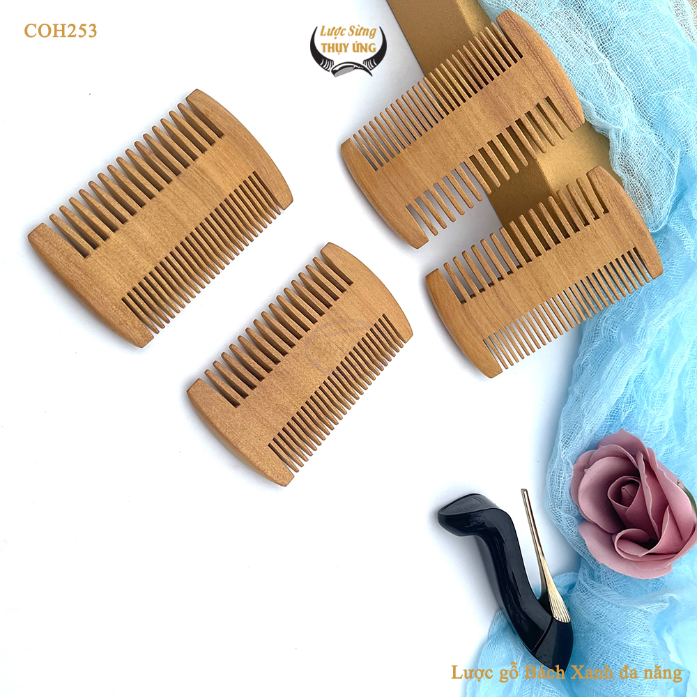 Lược Bí 2 Kiểu Răng Thưa Và Mau Chải Tóc Gỡ Rối Mùi Gỗ Thơm Dễ Chịu - COH253