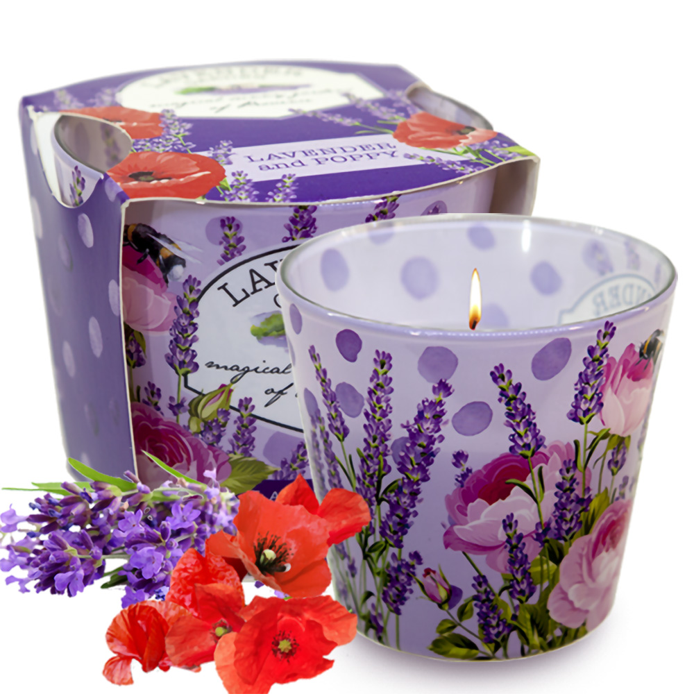 Ly nến thơm tinh dầu Bartek Lavender Garden 115g QT028229 - vườn hoa oải hương (giao mẫu ngẫu nhiên)