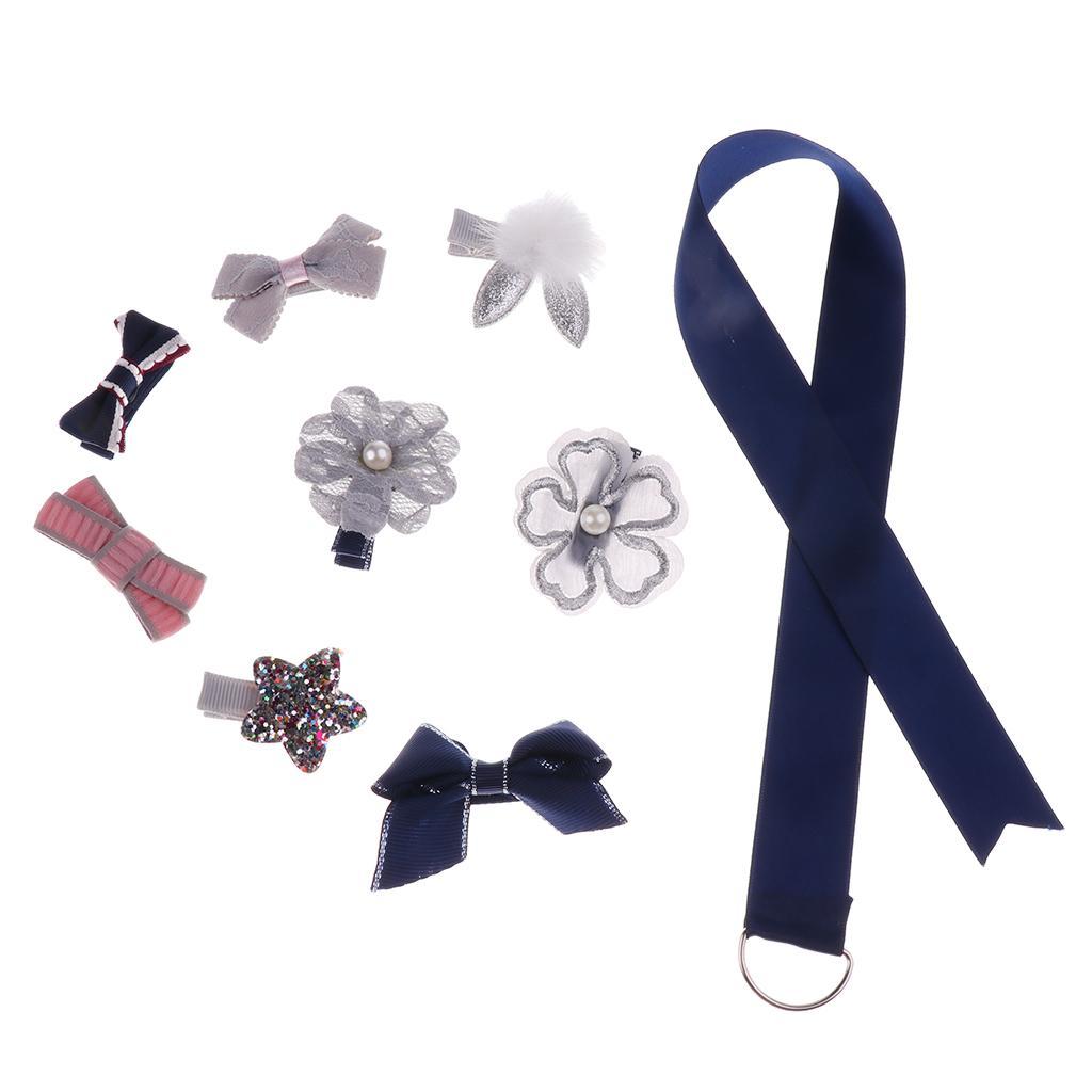Mixed Design Kids Baby Girls Hair Bows, Hair Clips, Ribbon Alligator Hair Clips