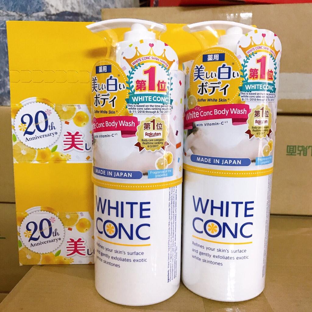 Sữa tắm dưỡng trắng da White Conc (Chai 360ml &amp; 600ml) - Hàng Nhật nội địa