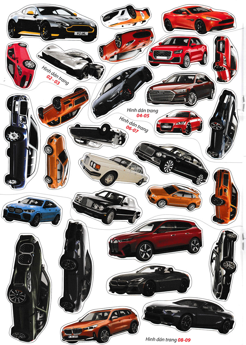Bóc Dán Hình Sticker Thông Minh - Cars: Các Hãng Xe Hơi Trên Thế Giới Tập 2 _VT