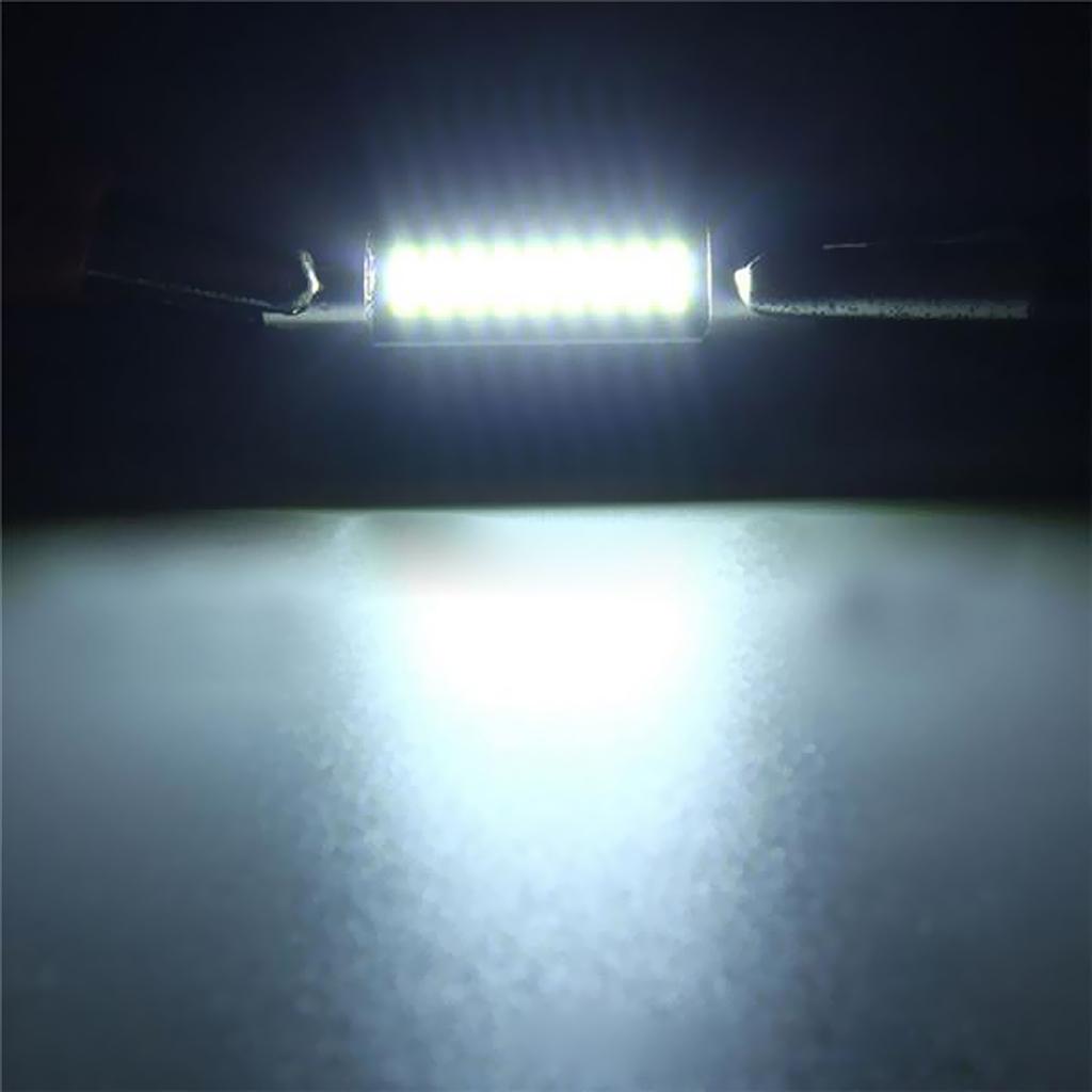 4 Pieces 29MM Festoon Dome 4014 9 SMD Car LED Bulb Mirror Light Indicator Lamp - Cold White
