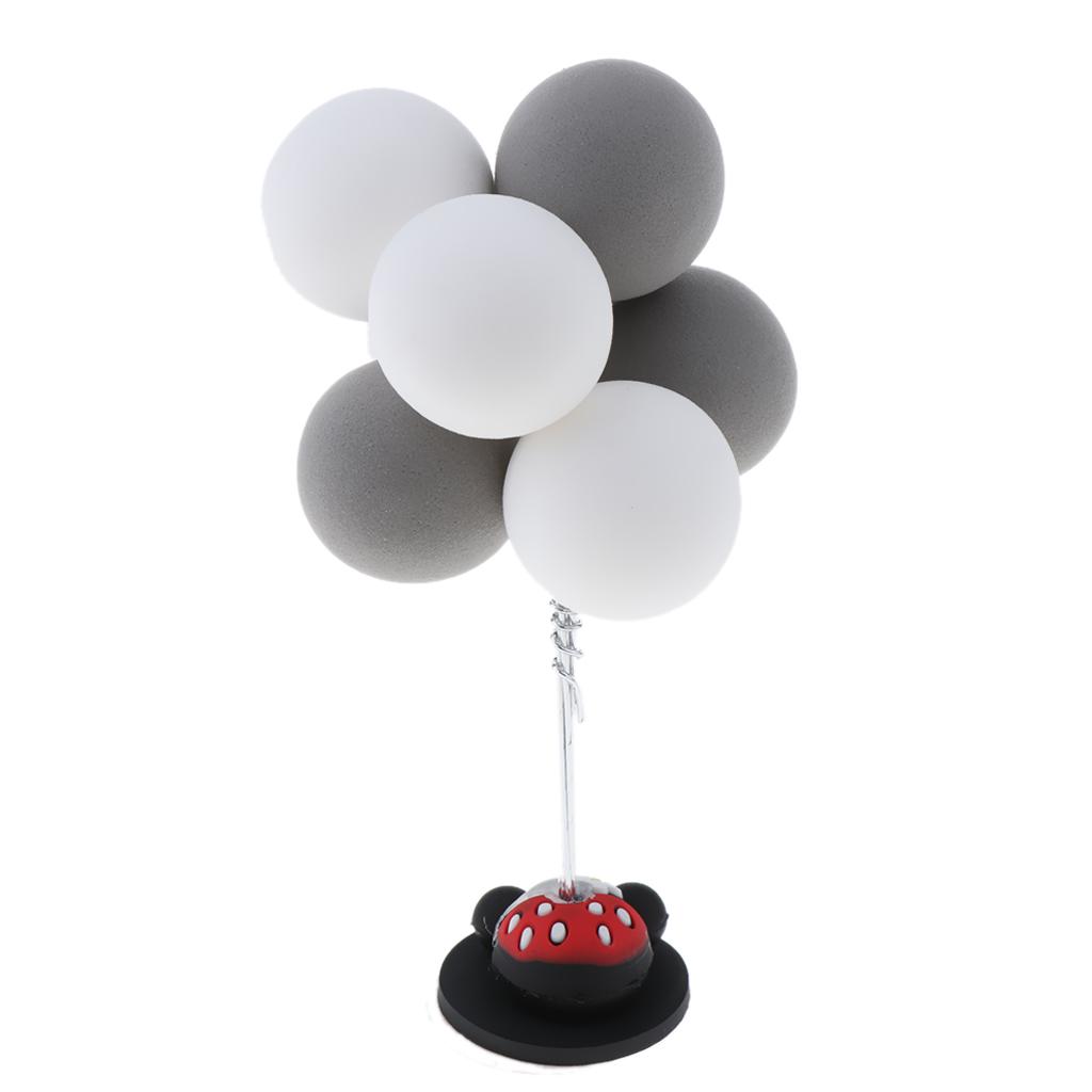 Creative Cute Balloons Dashboard Decorations Car Home Office Ornaments Best Birthday Holiday Gift (Grey+White)
