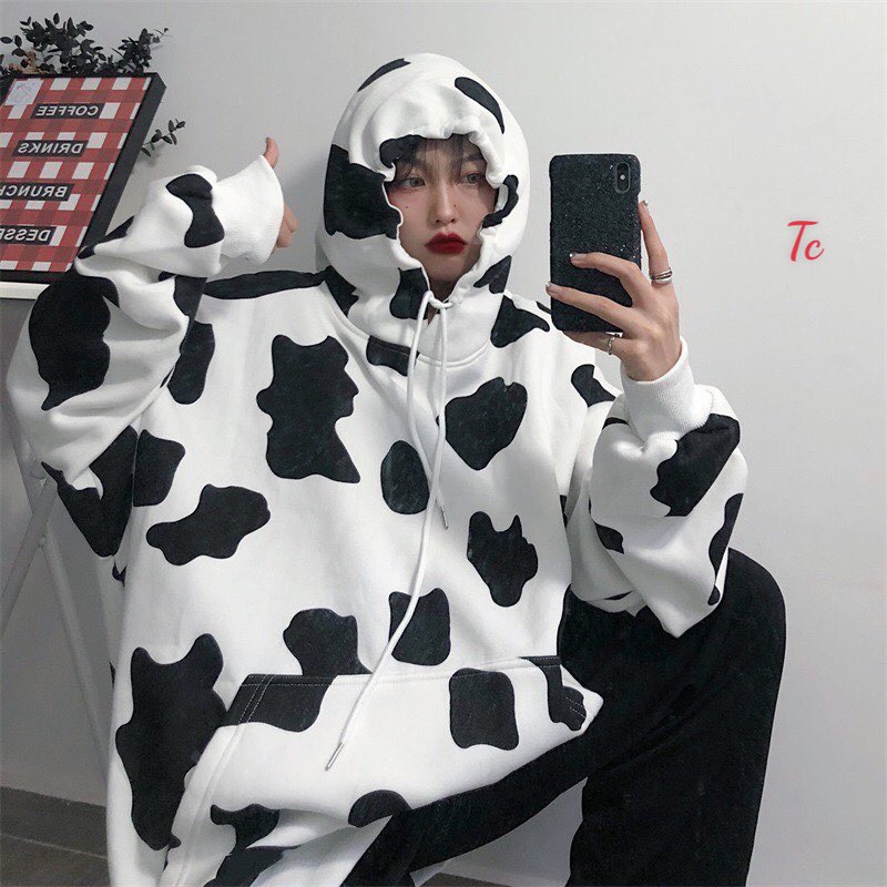 Áo Hoodie Bò Sữa Chất Nỉ - Cotton Dày Mịn