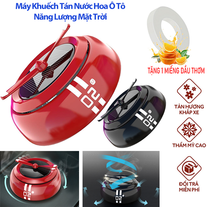 Sáp Thơm Ô Tô Gắn Taplo M02 Cánh Quạt Xoay Vô Cực Tự Quay Bằng Năng Lượng Mặt Trời Khuếch Tán Nước Hoa Khử Mùi Cao Cấp Mẫu Mới Năm Nay